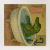 Bad Tijd Alligator Legpuzzel (Horizontaal)