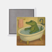 Bad Tijd Alligator Magneet (Voorkant / Achterkant)