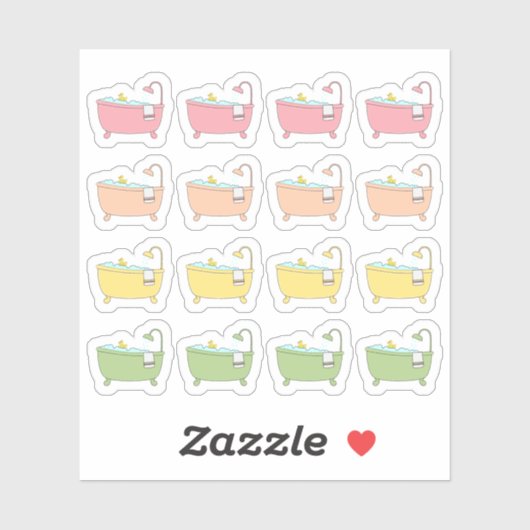 Bad Tijd Bubbelbad Zelfzorg Herinnering Planner Sticker (Vel)