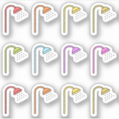 Bad Tijd Toiletten Douche Tracker Herinnering Plan Sticker (Voorkant)