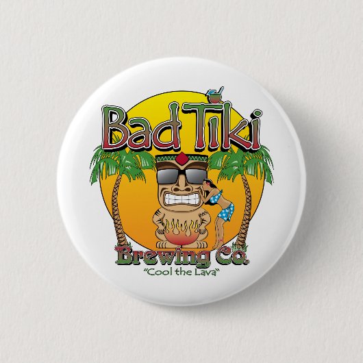 Bad Tiki Brewing Company Ronde Button 5,7 Cm (Voorkant)