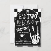 Bad TWO de Bone 2e Verjaardagsfeestje Kaart (Voorkant)