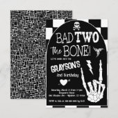 Bad TWO de Bone 2e Verjaardagsfeestje Kaart (Voorkant / Achterkant)
