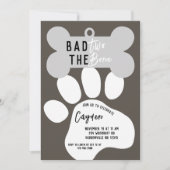 Bad Two De Bone Puppy Tweede Verjaardag Kaart (Voorkant)