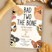 Bad Two de Bone Puppy Verjaardag Kaart