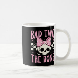 Bad Two - De schedel met roze strik voor Halloween Koffiemok