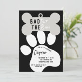 Bad Two - De zwarte hond van het bot tweede verjaa Kaart (Staand voorkant)