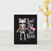 Bad Two Het Bone 2e Verjaardagsmeisje Halloween Le Kaart (Gele Bloem)