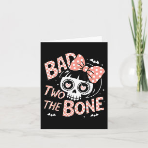 Bad Two The Bone 2 jaar oude verjaardag 2e peuter Kaart