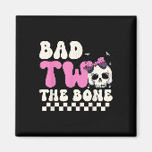 Bad Two The Bone 2e Verjaardag Meisjes Spooky Birt Magneet (Voorkant)