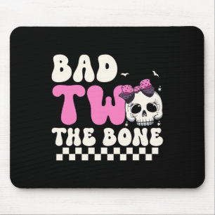 Bad Two The Bone 2e Verjaardag Meisjes Spooky Birt Muismat