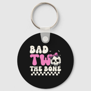 Bad Two The Bone 2e Verjaardag Meisjes Spooky Birt Sleutelhanger