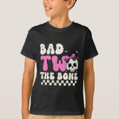 Bad Two The Bone 2e Verjaardag Meisjes Spooky Birt T-shirt (Voorkant)