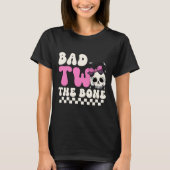 Bad Two The Bone 2e Verjaardag Meisjes Spooky Birt T-shirt (Voorkant)