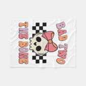 Bad Two The Bone Birthday 2 jaar oud Verjaardag Ki Fleece Deken (Voorkant (Horizontaal))