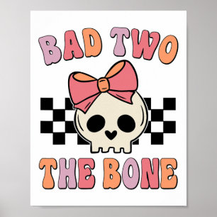Bad Two The Bone Birthday 2 jaar oud Verjaardag Ki Poster