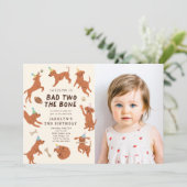 Bad Two The Bone Dogs 2e verjaardag foto Kaart (Staand voorkant)