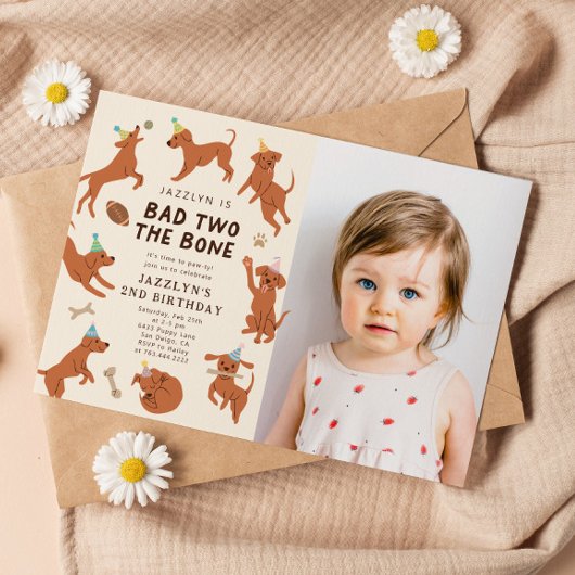 Bad Two The Bone Dogs 2e verjaardag foto Kaart