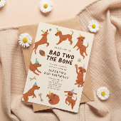 Bad Two The Bone Dogs 2e verjaardag Kaart