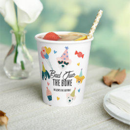 Bad Two The Bone Dogs Balloons 2e verjaardag Papieren Bekers