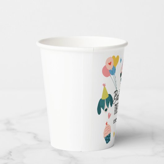 Bad Two The Bone Dogs Balloons 2e verjaardag Papieren Bekers (Rechts)