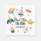 Bad Two The Bone Dogs Balloons 2e verjaardag Servet (Voorkant)