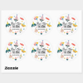 Bad Two The Bone Dogs & Cat Balloons 2e verjaardag Ronde Sticker (Vel)