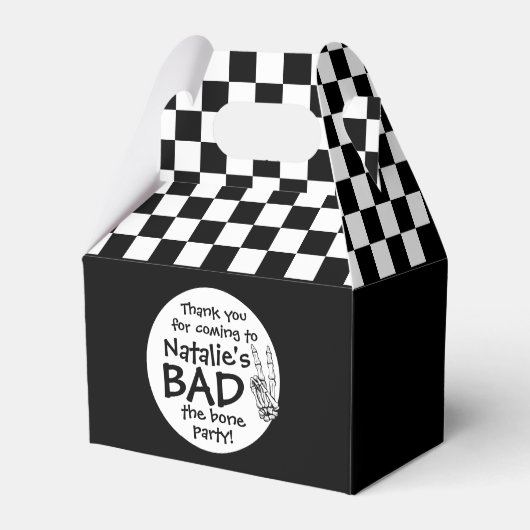 Bad Two The Bone gepersonaliseerd 2e verjaardagsfe Bedankdoosjes (Achterkant)