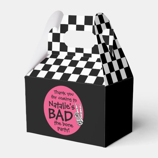 Bad Two The Bone gepersonaliseerd 2e verjaardagsfe Bedankdoosjes (Achterkant)