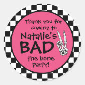 Bad Two The Bone gepersonaliseerd 2e verjaardagsfe Ronde Sticker (Voorkant)