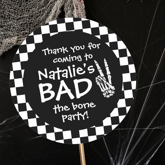 Bad Two The Bone gepersonaliseerd 2e verjaardagsfe Ronde Sticker