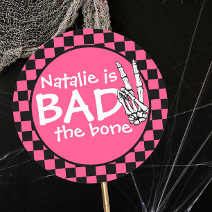 Bad Two The Bone gepersonaliseerd 2e verjaardagsfe Ronde Sticker