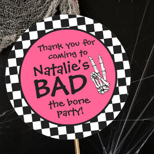 Bad Two The Bone gepersonaliseerd 2e verjaardagsfe Ronde Sticker