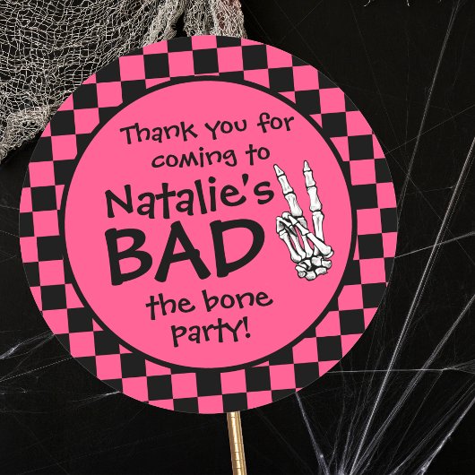 Bad Two The Bone gepersonaliseerd 2e verjaardagsfe Ronde Sticker