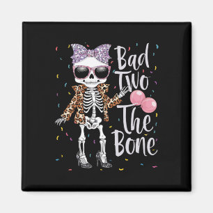 Bad Two The Bone Halloween Verjaardag 2e Verjaarda Magneet