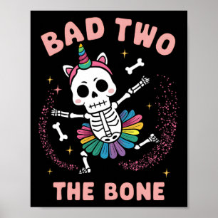 Bad Two The Bone Halloween Verjaardag 2e Verjaarda Poster