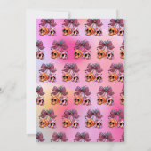 Bad Two The Bone Pink Paarse 2e verjaardagsfeestje Kaart (Achterkant)