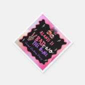 Bad Two The Bone Pink Paarse 2e verjaardagsfeestje Servet (Hoek)