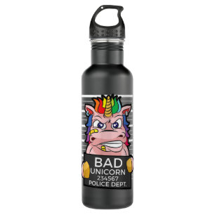 Bad Unicorn gevangene - Funny Jail Humor - Gangste Waterfles