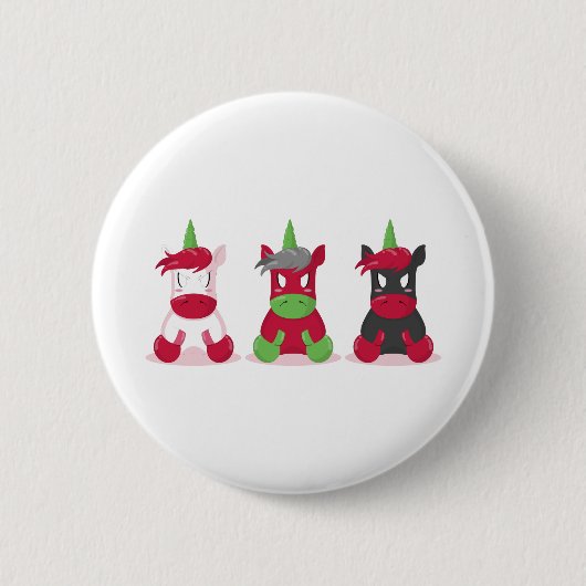 Bad Unicorn Ronde Button 5,7 Cm (Voorkant)