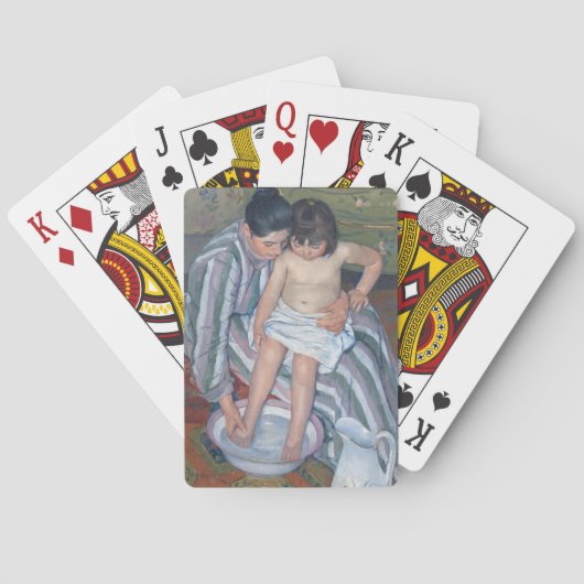 Bad van het kind, 1893 (olie op canvas) pokerkaarten (Achterkant)