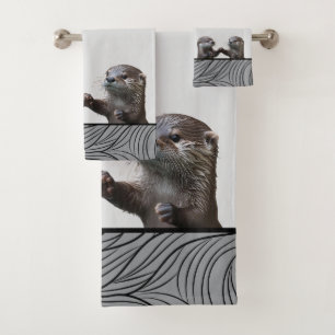 Bad Wild Animals Wezels - Baby Otters Handdoeken