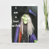 BAD WITCH-BELATED BIRTHDAY CARD KAART (Voorkant)