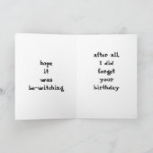 BAD WITCH-BELATED BIRTHDAY CARD KAART (Binnen)