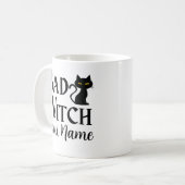 Bad Witch Black Cat Halloween Koffiemok (Voorkant links)