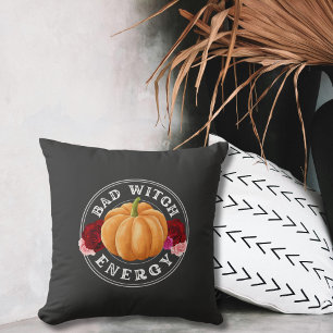 Bad Witch Energy - leuke pompoen Halloween Kussen