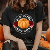 Bad Witch Energy - leuke pompoen Halloween zwart T-shirt