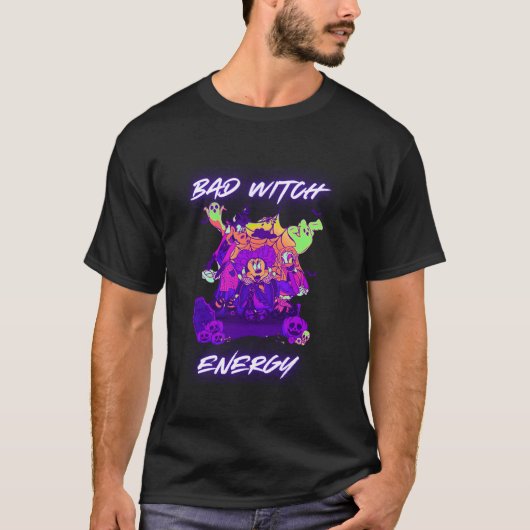 Bad Witch Energy Spooky Seizoen Halloween Boo Fun  T-shirt (Voorkant)