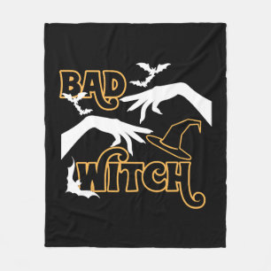 Bad Witch Grappig Halloween kostuum voor vrouwen Fleece Deken