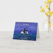 Bad Witch Ocean Moonrise Kaart (voorkant) (Gele Bloem)